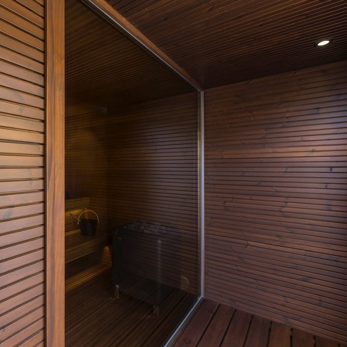Auroom Natura Modern Outdoor Sauna with Changing Room