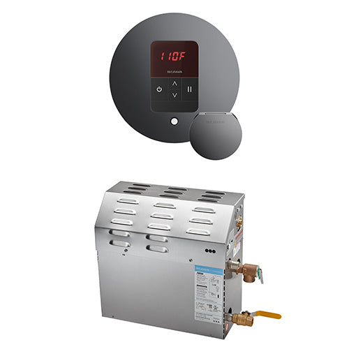 Mr. Steam 240V/ 1PH (Home Use) / Round / Brilliant Black Mr. Steam MS iTempo 9kW Steam Generator Package