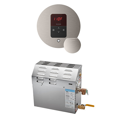 Mr. Steam 240V/ 1PH (Home Use) / Round / Brushed Nickel Mr. Steam MS iTempo 9kW Steam Generator Package
