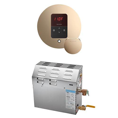 Mr. Steam 240V/ 1PH (Home Use) / Round / Polished Gold Mr. Steam MS iTempo 9kW Steam Generator Package