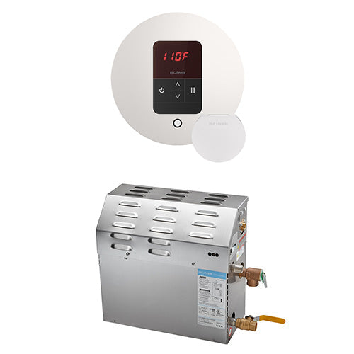 Mr. Steam 240V/ 1PH (Home Use) / Round / White Mr. Steam MS iTempo 5kW Steam Generator Package