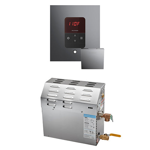 Mr. Steam 240V/ 1PH (Home Use) / Square / Brilliant Black Mr. Steam MS iTempo 7.5kW Steam Generator Package