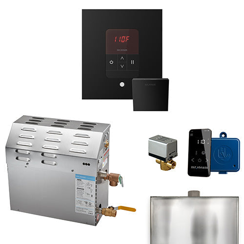 Mr. Steam 240V/ 1PH (Home Use) / Square / Matte Black Mr. Steam MS iTempo 6kW Steam Generator Package w/ Accessories