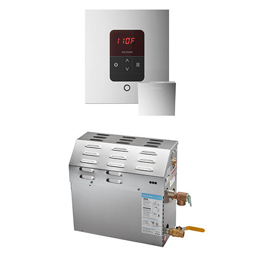 Mr. Steam 240V/ 1PH (Home Use) / Square / Polished Chrome Mr. Steam MS iTempo 5kW Steam Generator Package