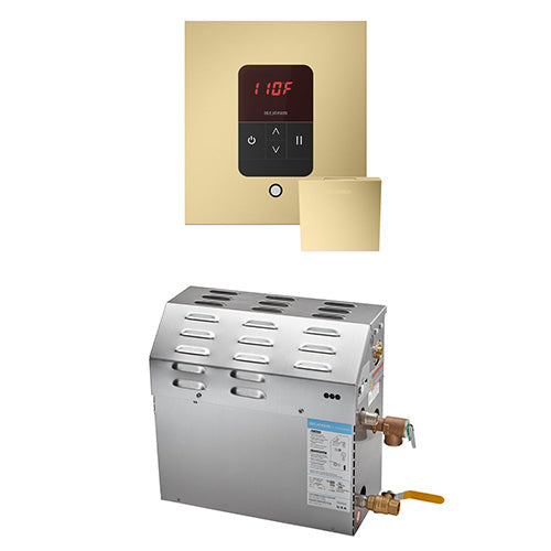 Mr. Steam 240V/ 1PH (Home Use) / Square / Satin Brass Mr. Steam MS iTempo 7.5kW Steam Generator Package