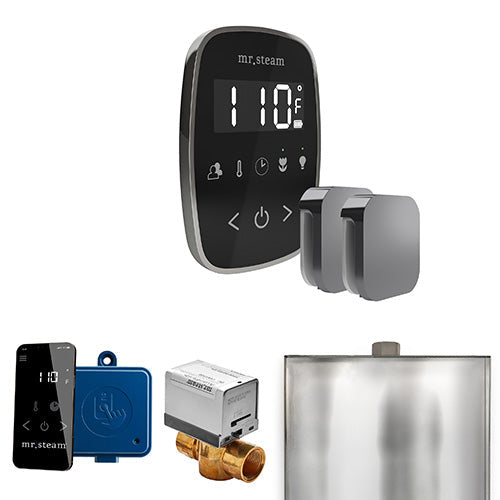 Mr. Steam Black Fascia / Brilliant Black Mr.Steam ButlerFlex Max Steam Shower Control Package