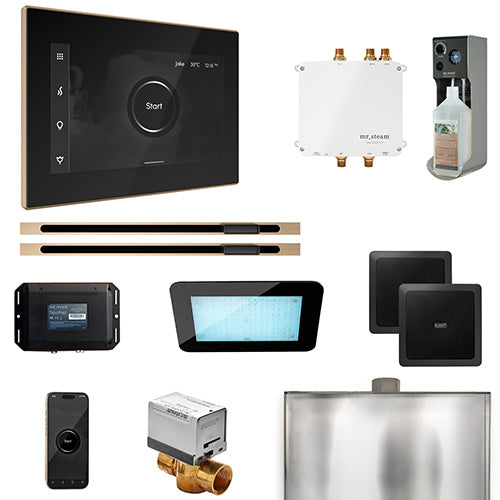 Mr. Steam Black Fascia / Brushed Bronze Mr. Steam Bliss MAX Linear Steam Control Package