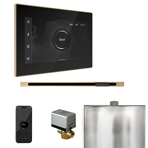 Mr. Steam Black Fascia / Brushed Bronze Mr. Steam XButler Linear Control Package