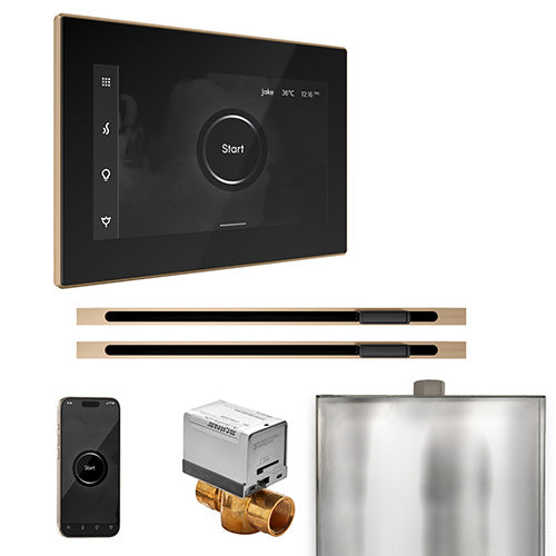 Mr. Steam Black Fascia / Brushed Bronze Mr. Steam XButler Max Linear Control Package