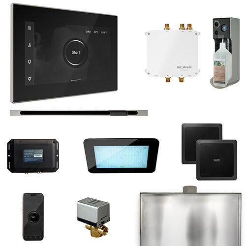 Mr. Steam Black Fascia / Brushed Nickel Mr. Steam Bliss Linear Steam Control Package