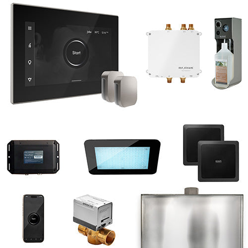 Mr. Steam Black Fascia / Brushed Nickel Mr. Steam Bliss MAX Steam Control Package