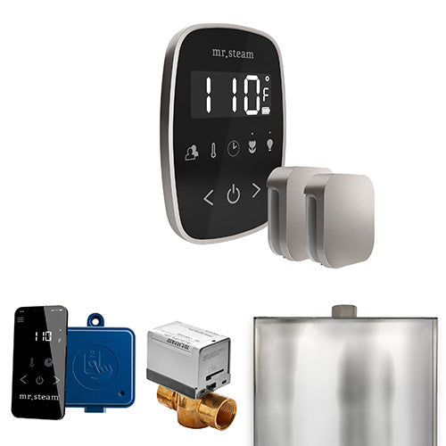 Mr. Steam Black Fascia / Brushed Nickel Mr.Steam ButlerFlex Max Steam Shower Control Package