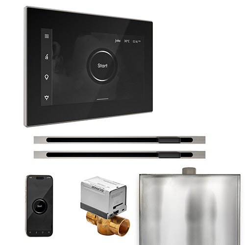 Mr. Steam Black Fascia / Brushed Nickel Mr. Steam XButler Max Linear Control Package