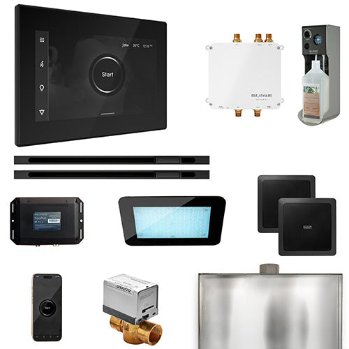 Mr. Steam Black Fascia / Matte Black Mr. Steam Bliss MAX Linear Steam Control Package