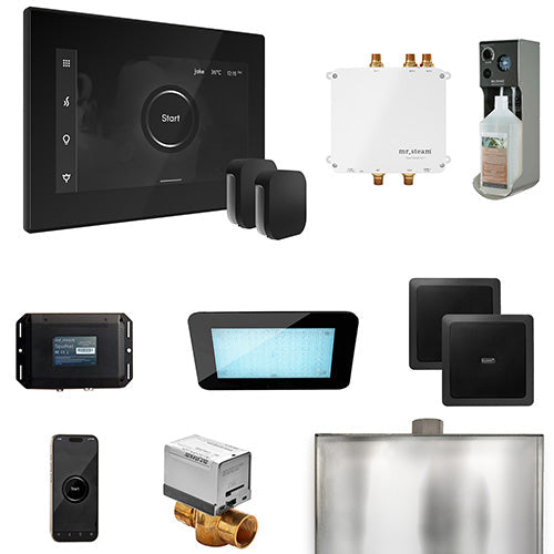 Mr. Steam Black Fascia / Matte Black Mr. Steam Bliss MAX Steam Control Package