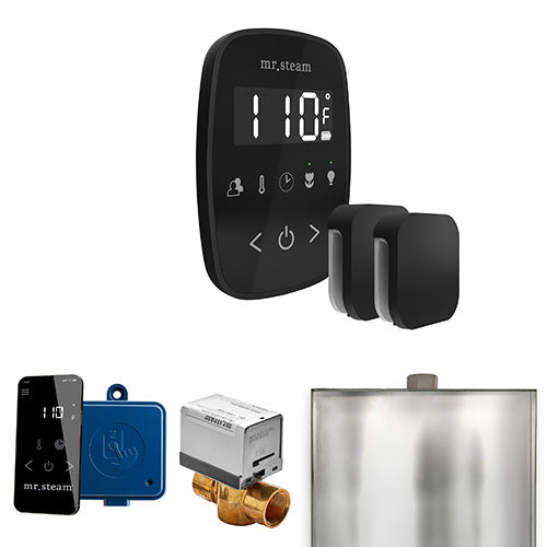 Mr. Steam Black Fascia / Matte Black Mr.Steam ButlerFlex Max Steam Shower Control Package