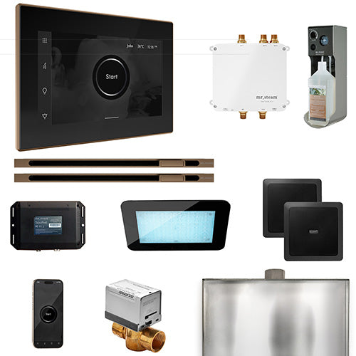 Mr. Steam Black Fascia / Nouveau Bronze Mr. Steam Bliss MAX Linear Steam Control Package