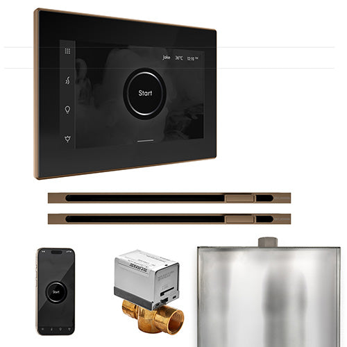 Mr. Steam Black Fascia / Nouveau Bronze Mr. Steam XButler Max Linear Control Package