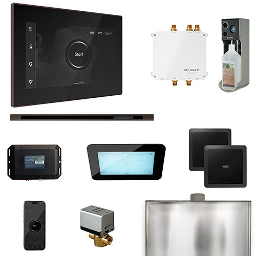 Mr. Steam Black Fascia / Oil Rubbed Bronze Mr. Steam Bliss Linear Steam Control Package
