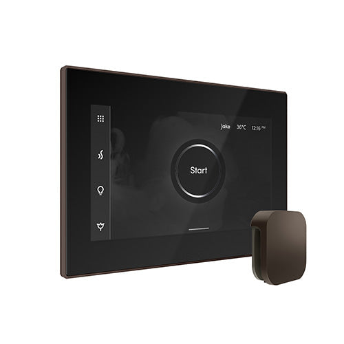 Mr. Steam Black Fascia / Oil Rubbed Bronze Mr. Steam iSteamX Steam Shower Control and Aroma Glass SteamHead