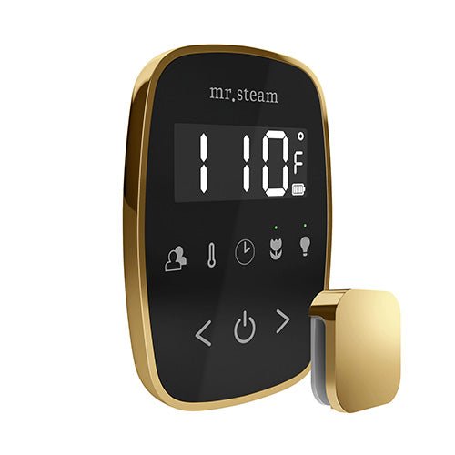 Mr. Steam Black Fascia / Polished Brass Mr.Steam TempoFlex Steam Shower Control