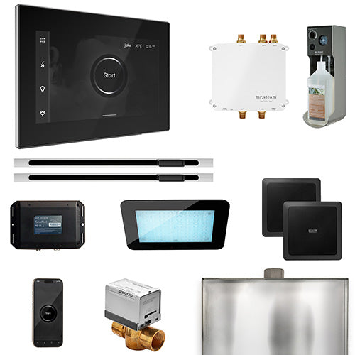 Mr. Steam Black Fascia / Polished Chrome Mr. Steam Bliss MAX Linear Steam Control Package