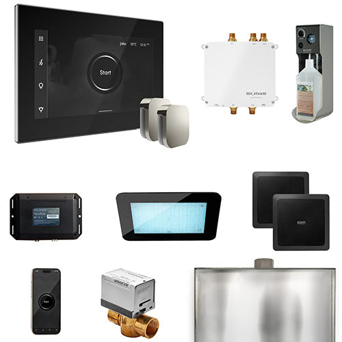 Mr. Steam Black Fascia / Polished Chrome Mr. Steam Bliss MAX Steam Control Package