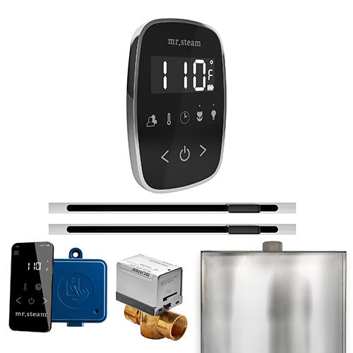 Mr. Steam Black Fascia / Polished Chrome Mr.Steam ButlerFlex Max Linear Steam Shower Control Package