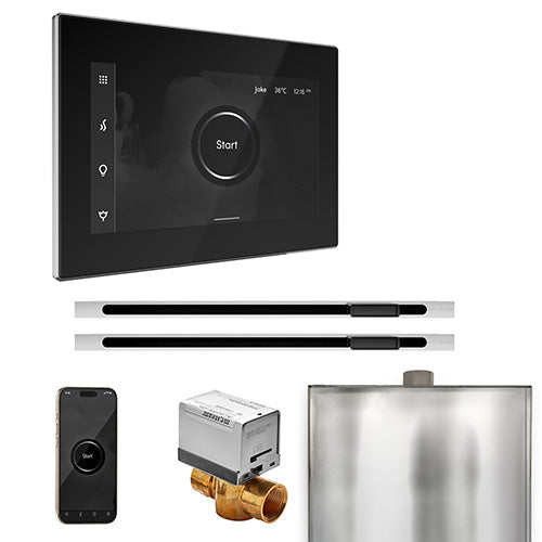 Mr. Steam Black Fascia / Polished Chrome Mr. Steam XButler Max Linear Control Package