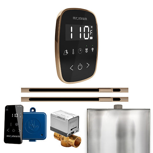 Mr. Steam Black Fascia / Polished Gold Mr.Steam ButlerFlex Max Linear Steam Shower Control Package