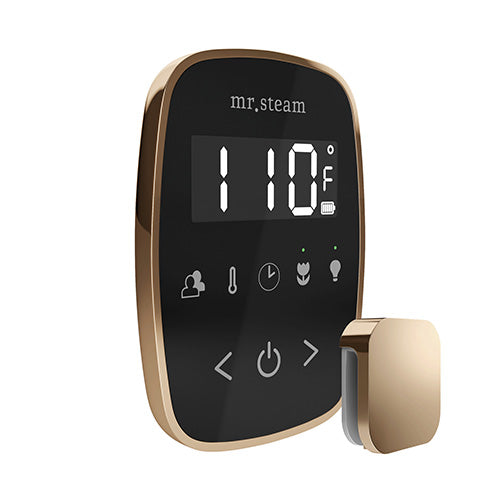 Mr. Steam Black Fascia / Polished Gold Mr.Steam TempoFlex Steam Shower Control