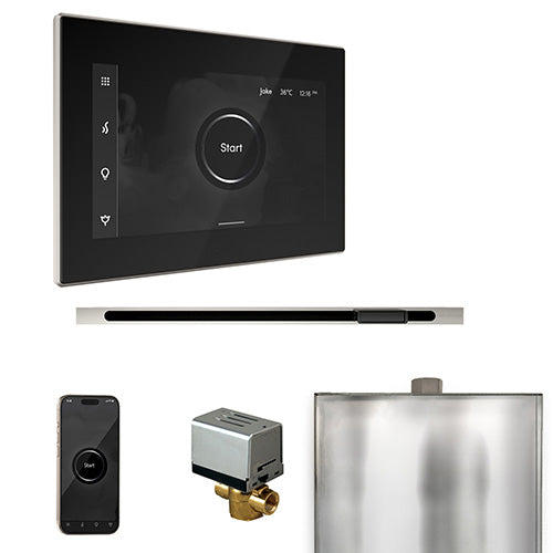 Mr. Steam Black Fascia / Polished Nickel Mr. Steam XButler Linear Control Package