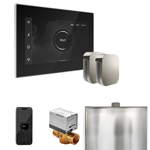 Mr. Steam Black Fascia / Polished Nickel Mr. Steam XButler Max Control Package