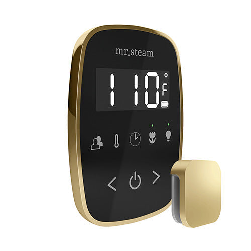 Mr. Steam Black Fascia / Satin Brass Mr.Steam TempoFlex Steam Shower Control