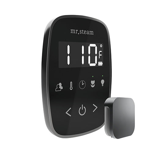 Mr. Steam Black Fascia / Satin Steel Mr.Steam TempoFlex Steam Shower Control