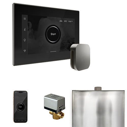 Mr. Steam Black Fascia / Satin Steel Mr. Steam XButler Control Package