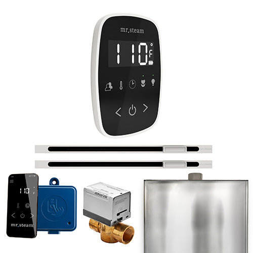 Mr. Steam Black Fascia / White Mr.Steam ButlerFlex Max Linear Steam Shower Control Package