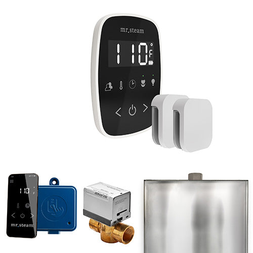 Mr. Steam Black Fascia / White Mr.Steam ButlerFlex Max Steam Shower Control Package