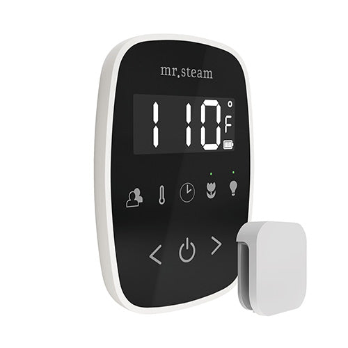 Mr. Steam Black Fascia / White Mr.Steam TempoFlex Steam Shower Control