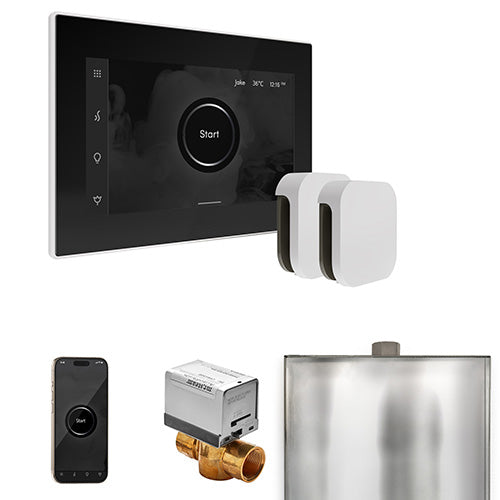 Mr. Steam Black Fascia / White Mr. Steam XButler Max Control Package