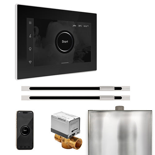 Mr. Steam Black Fascia / White Mr. Steam XButler Max Linear Control Package