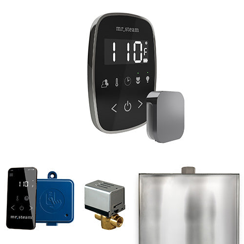 Mr. Steam Brilliant Black / Black Fascia Mr.Steam ButlerFlex Steam Shower Control Package