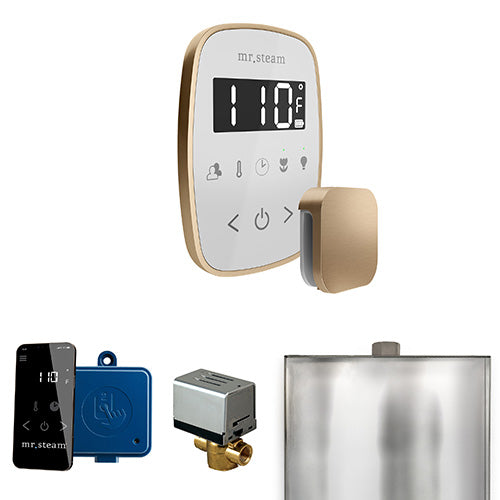 Mr. Steam Brushed Bronze / White Fascia Mr.Steam ButlerFlex Steam Shower Control Package