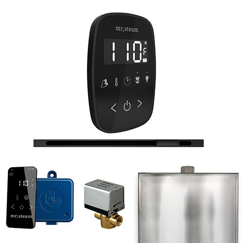 Mr. Steam Matte Black / Black Fascia Mr.Steam ButlerFlex Linear Steam Shower Control Package