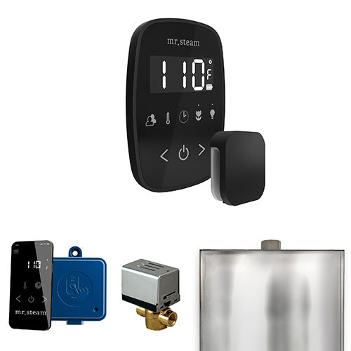 Mr. Steam Matte Black / Black Fascia Mr.Steam ButlerFlex Steam Shower Control Package