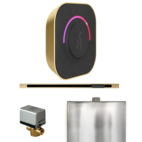 Mr. Steam Satin Brass Mr.Steam ButlerTouch Linear Steam Shower Control Package