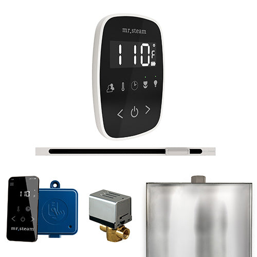 Mr. Steam White / Black Fascia Mr.Steam ButlerFlex Linear Steam Shower Control Package