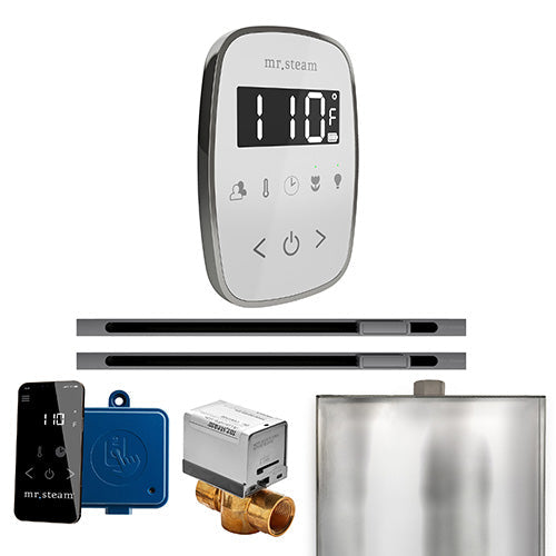Mr. Steam White Fascia / Brilliant Black Mr.Steam ButlerFlex Max Linear Steam Shower Control Package