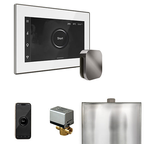 Mr. Steam White Fascia / Brilliant Black Mr. Steam XButler Control Package