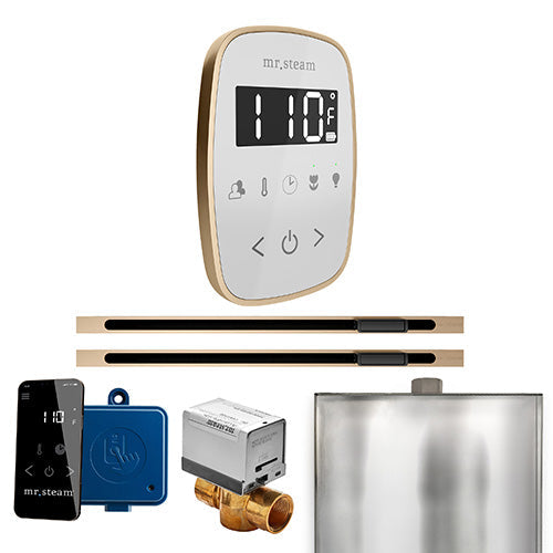 Mr. Steam White Fascia / Brushed Bronze Mr.Steam ButlerFlex Max Linear Steam Shower Control Package